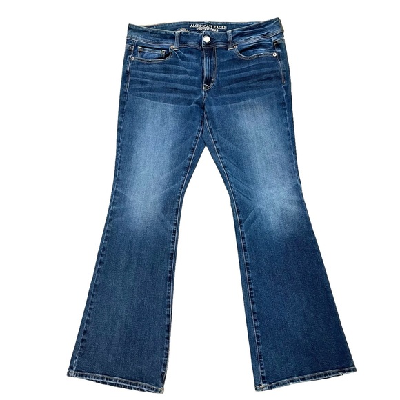 American Eagle Outfitters Denim - American Eagle Boot Cut Jeans Super Stretch Jeans Kick Boot Mid Rise Dark Wash